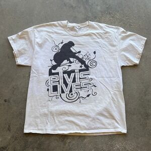 Elvis‎ Lives T Shirt Mens Extra Large XL Music Rock and Roll Graphic Tee